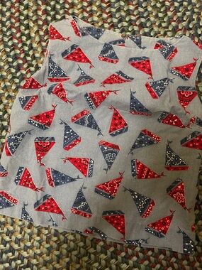 Vintage Nautical Bandana Print Cotton Fabric - Hand tailored